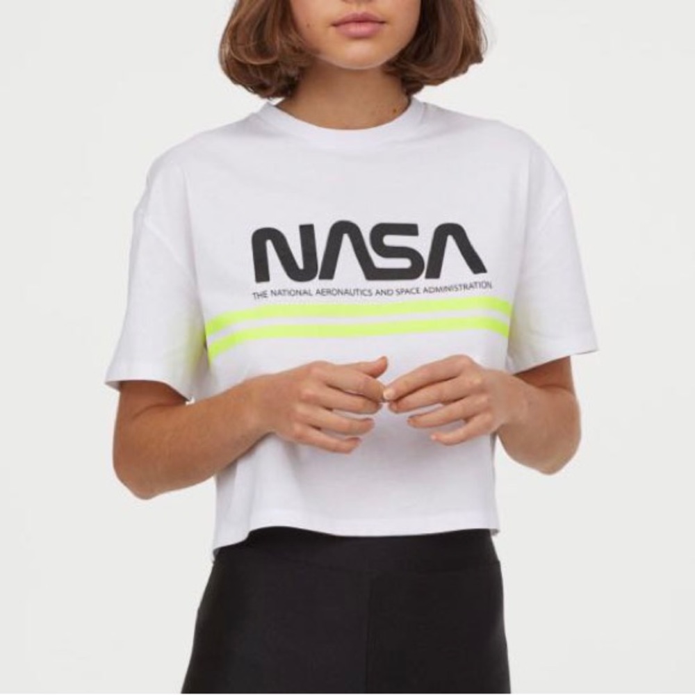 H&M NASA Cropped Tee